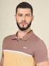 Men Colorblock Slim Fit Polo T-shirt with TECHNO COOL+
