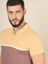 Men Colorblock Slim Fit Polo T-shirt with TECHNO COOL+