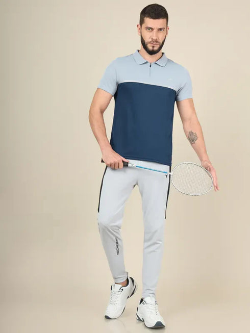 Men Colorblock Slim Fit Polo T-shirt with TECHNO COOL+