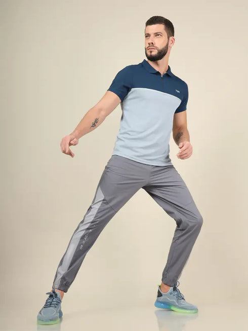 Men Colorblock Slim Fit Polo T-shirt with TECHNO COOL+