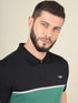 Men Colorblock Slim Fit Polo T-shirt with TECHNO COOL+