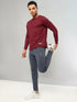 Men Self Design Slim Fit Henley Neck T-shirt with MATPIQ