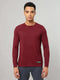 Men Self Design Slim Fit Henley Neck T-shirt with MATPIQ