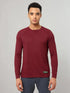 Men Self Design Slim Fit Henley Neck T-shirt with MATPIQ