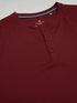 Men Self Design Slim Fit Henley Neck T-shirt with MATPIQ