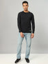 Men Self Design Slim Fit Henley Neck T-shirt with MATPIQ