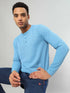 Men Self Design Slim Fit Henley Neck T-shirt with MATPIQ