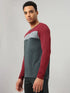 Men Colorblock Slim Fit Crew Neck T-shirt with MATPIQ