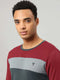 Men Colorblock Slim Fit Crew Neck T-shirt with MATPIQ