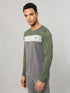 Men Colorblock Slim Fit Crew Neck T-shirt with MATPIQ