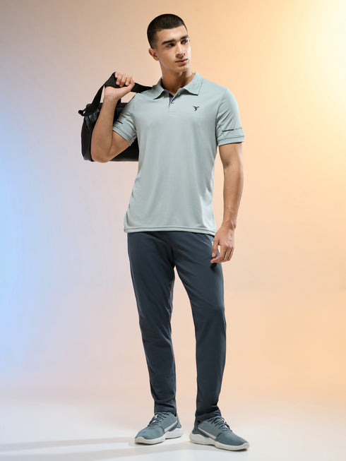 Men Solid Slim Fit Polo T-shirt with TECHNO COOL+