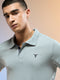 Men Solid Slim Fit Polo T-shirt with TECHNO COOL+