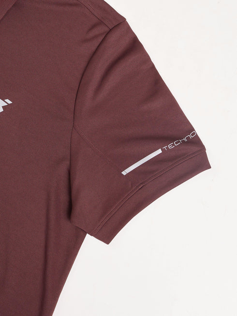 Men Solid Slim Fit Polo T-shirt with TECHNO COOL+