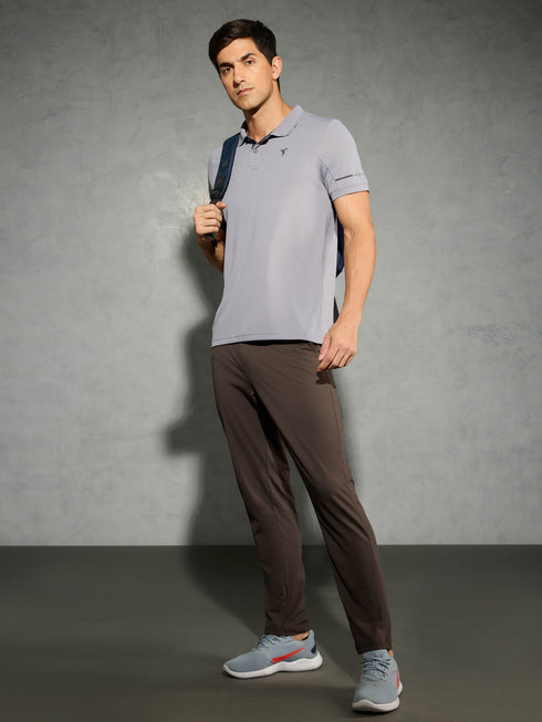 Men Solid Slim Fit Polo T-shirt with TECHNO COOL+