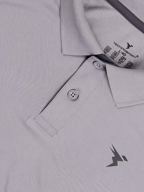 Men Solid Slim Fit Polo T-shirt with TECHNO COOL+