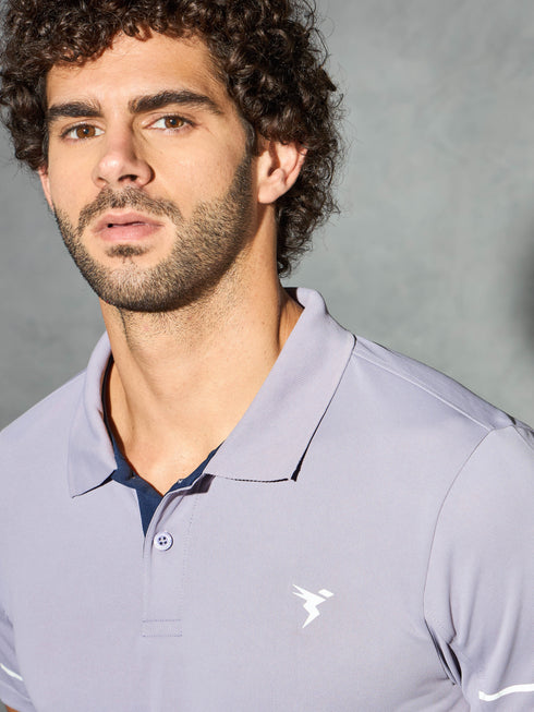 Men Solid Slim Fit Polo T-shirt with TECHNO COOL+