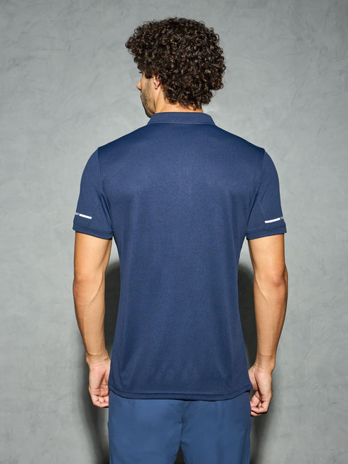 Men Solid Slim Fit Polo T-shirt with TECHNO COOL+