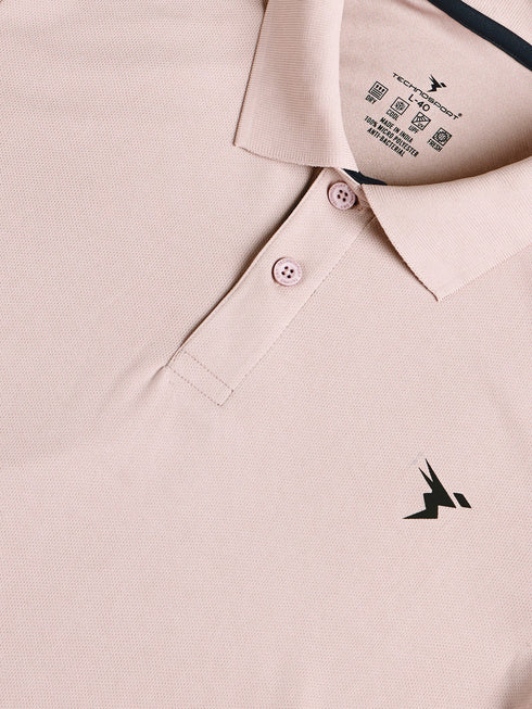 Men Solid Slim Fit Polo T-shirt with TECHNO COOL+