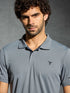 Men Solid Slim Fit Polo T-shirt with TECHNO COOL+