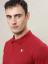 Men Solid Slim Fit Polo T-shirt with TECHNO COOL+