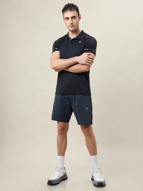 Men Solid Slim Fit Polo T-shirt with TECHNO COOL+
