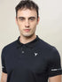 Men Solid Slim Fit Polo T-shirt with TECHNO COOL+