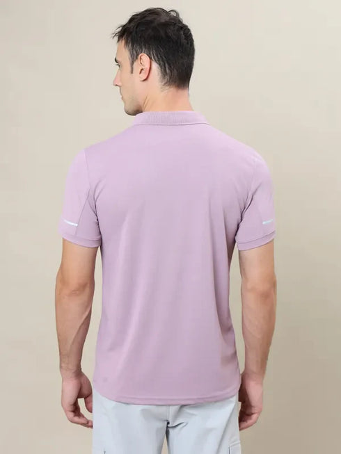 Men Solid Slim Fit Polo T-shirt with TECHNO COOL+