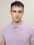 Men Solid Slim Fit Polo T-shirt with TECHNO COOL+