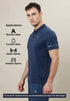 Men Solid Slim Fit Polo T-shirt with TECHNO COOL+