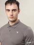 Men Solid Slim Fit Polo T-shirt with TECHNO COOL+