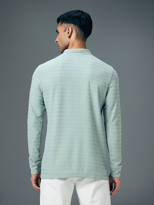 Men Solid Slim Fit Polo Sports T-shirt with MATPIQ