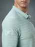 Men Solid Slim Fit Polo Sports T-shirt with MATPIQ