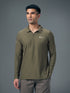 Men Solid Slim Fit Polo Sports T-shirt with MATPIQ