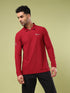 Men Solid Slim Fit Polo Sports T-shirt with MATPIQ