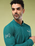 Men Solid Slim Fit Polo Sports T-shirt with MATPIQ