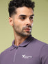 Men Solid Slim Fit Polo Sports T-shirt with MATPIQ
