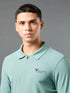 Men Solid Slim Fit Polo Sports T-shirt with MATPIQ