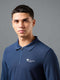 Men Solid Slim Fit Polo Sports T-shirt with MATPIQ