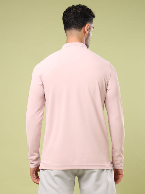 Men Solid Slim Fit Polo Sports T-shirt with MATPIQ