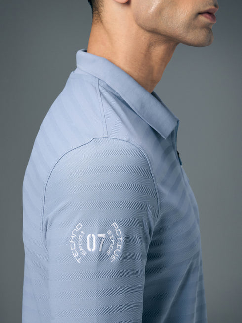 Men Solid Slim Fit Polo Sports T-shirt with MATPIQ