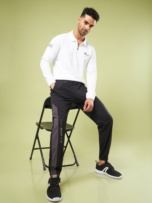 Men Solid Slim Fit Polo Sports T-shirt with MATPIQ