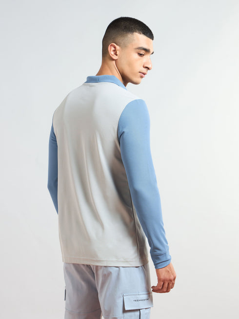 Men Colorblock Slim Fit Polo T-shirt with MATPIQ