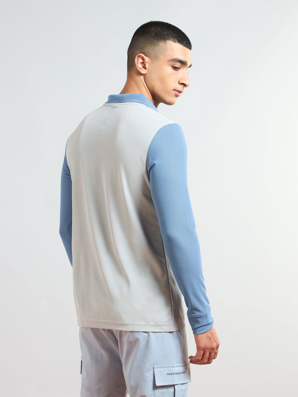 Men Colorblock Slim Fit Polo T-shirt with MATPIQ