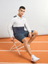 Men Colorblock Slim Fit Polo T-shirt with MATPIQ