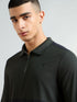 Men Colorblock Slim Fit Polo T-shirt with MATPIQ