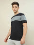 Men Colorblock Slim Fit Crew Neck T-shirt with TECHNO COOL+