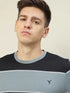 Men Colorblock Slim Fit Crew Neck T-shirt with TECHNO COOL+