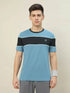 Men Colorblock Slim Fit Crew Neck T-shirt with TECHNO COOL+