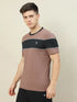 Men Colorblock Slim Fit Crew Neck T-shirt with TECHNO COOL+