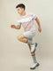 Men Colorblock Slim Fit Crew Neck T-shirt with TECHNO COOL+